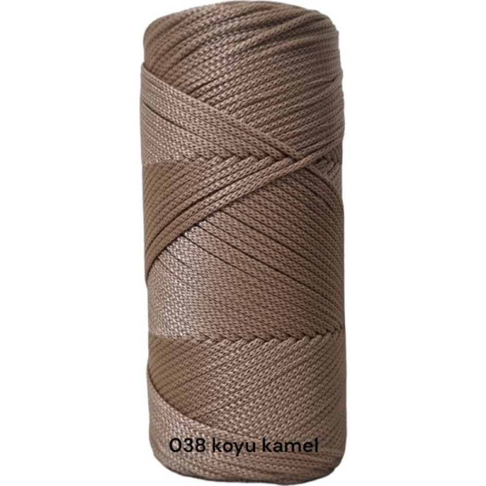 Polyester Makrome Ipi 200GR Makrome Ipi Çanta Ipi Runner Ipi Örgü Ipi No4 - 1.4mm Makrome Ipi - koyu kamel 038 Oyun & Hobi Fiyatı
