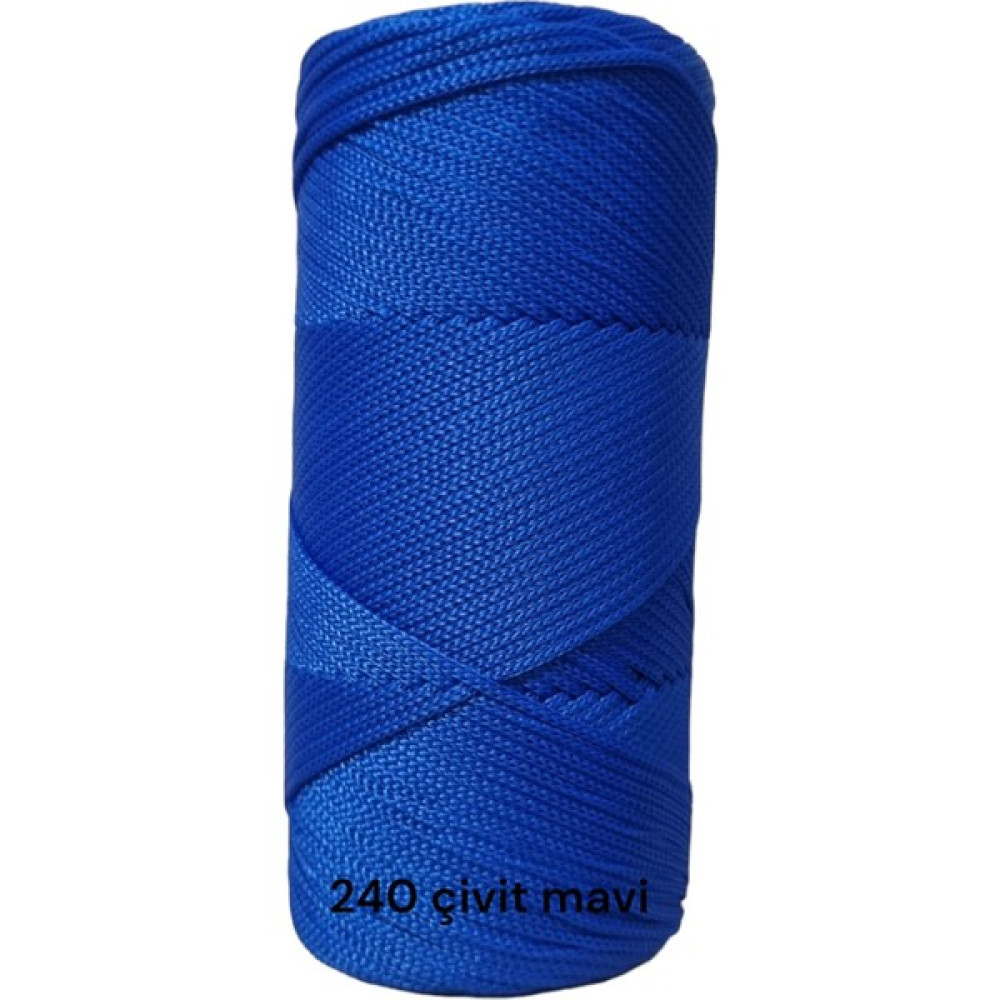 Polyester Makrome Ipi 200GR Makrome Ipi Çanta Ipi Runner Ipi Örgü Ipi No4 - 1.4mm Makrome Ipi - saks mavi 240 Oyun & Hobi Fiyatı