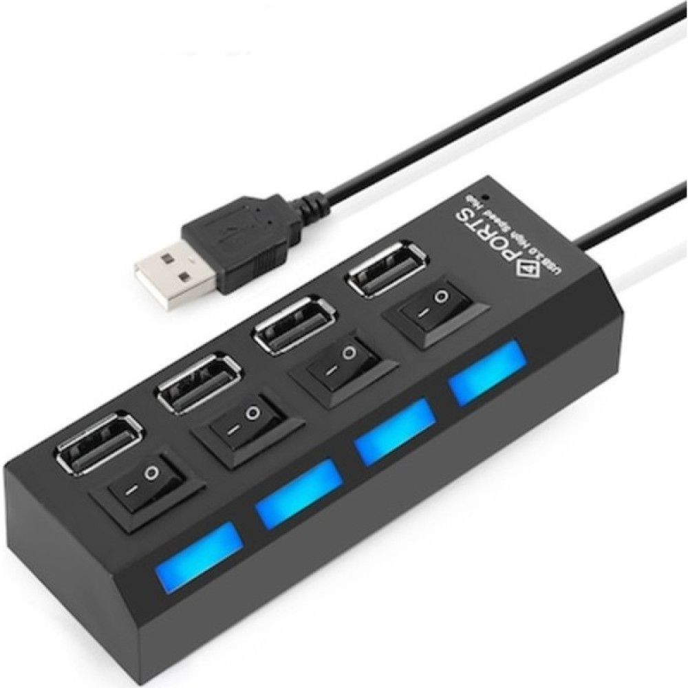 PolyGold 4 Port USB 2.0 Seri Hız Anahtarlı Işıklı USB Çoklayıcı Seri & Paralel Kablo Fiyatı