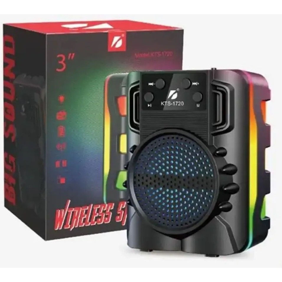 Polygold KTS-1720 Rgb Işıklı 3’’inç Bluetooth Hoparlör Speaker - Siyah Bluetooth Hoparlör Fiyatı