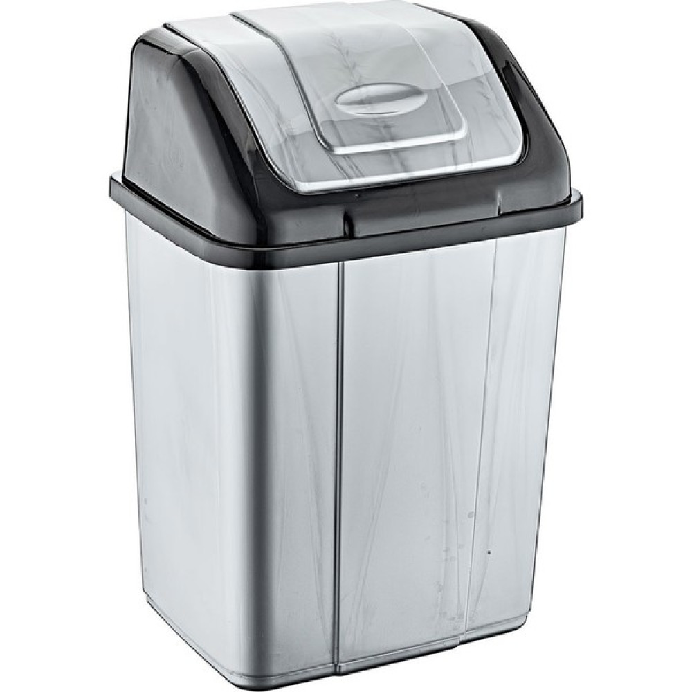 Polytime Magnum Sallanır Kapak Klink Ofis, Banyo, Mutfak Plastik Çöp Kutusu Kovası - 20 Litre - Gri - 47x30x23 Cm. Eşya Saklama / Düzenleme Fiyatı