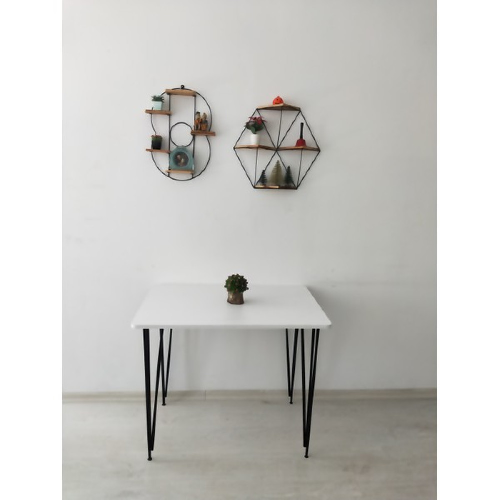 Pomashki 60 x 90 Beyaz Mutfak , Balkon , Çalışma , Ofis Masası Metal Ayak Yemek & Mutfak Masası Fiyatı