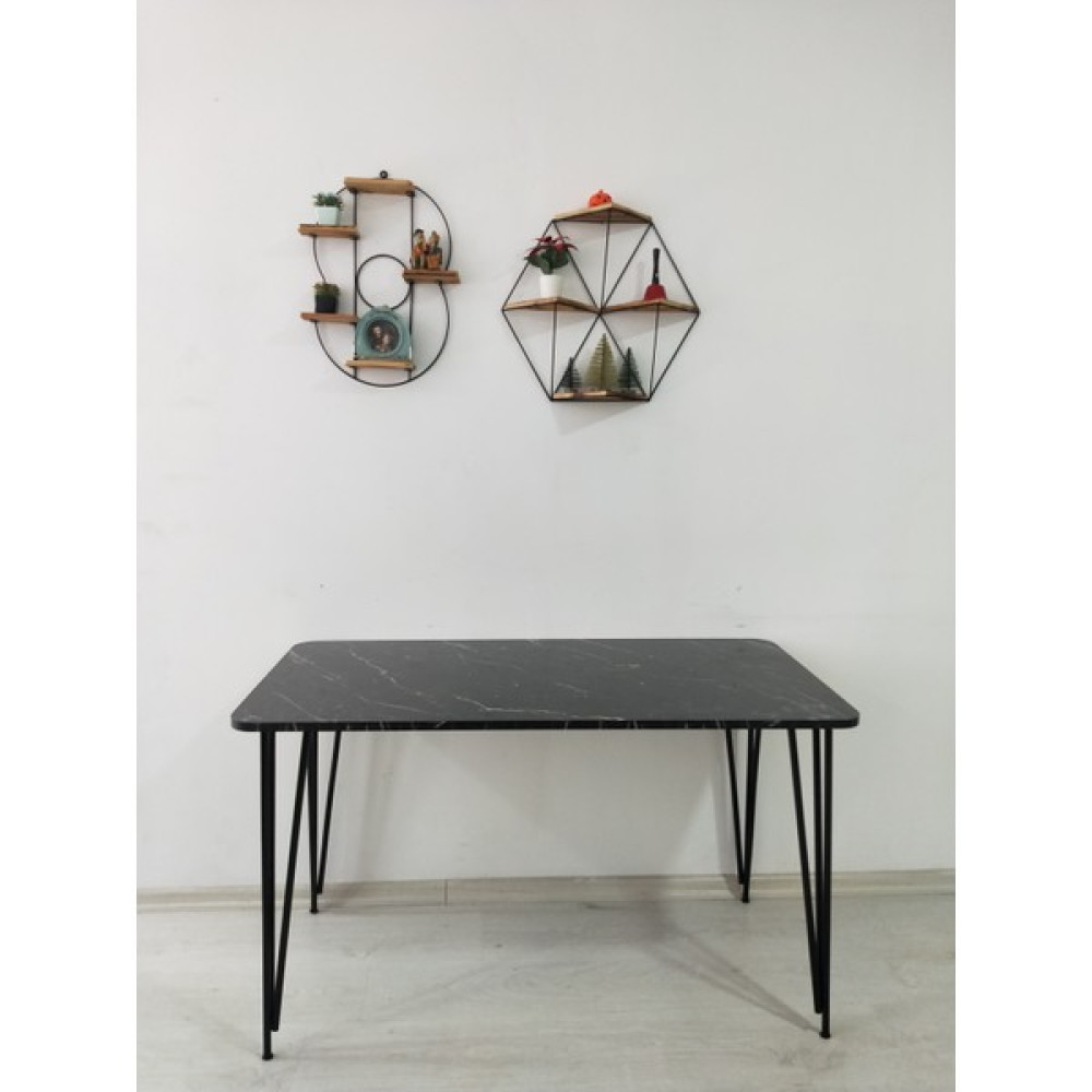 Pomashki 60×120 Metal Ayaklı Masa Mutfak Masası Çalışma Masası Bilgisayar Masası - Siyah - 60 x 120 Yemek & Mutfak Masası Fiyatı