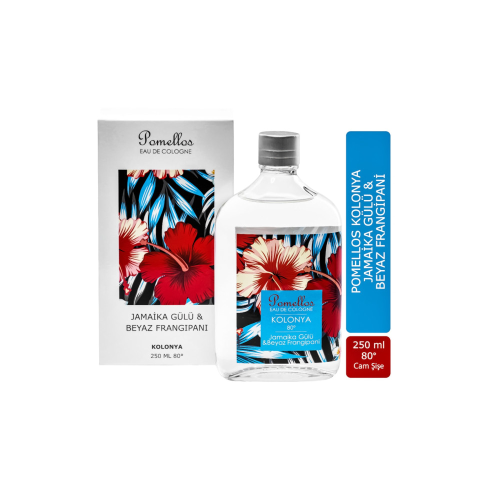Pomellos Jamaika Gülü & Beyaz Frangipani Cam Şişe 80 Derece 250 Ml Kolonya & Gülsuyu Fiyatı