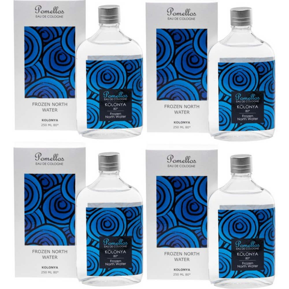 Pomellos Kolonya Frozen North Water 4 Adet (4X250 Ml, 80 Derece. Cam Şişe) Kolonya & Gülsuyu Fiyatı
