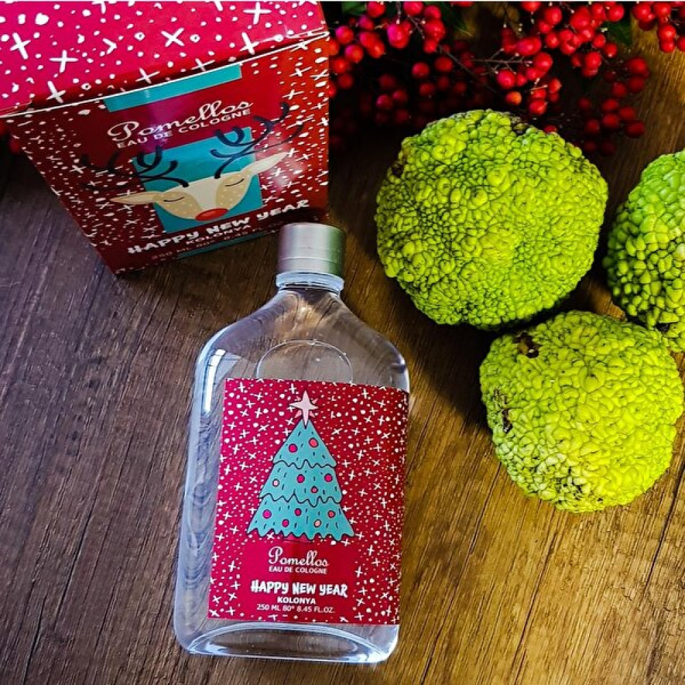 Pomellos Kolonya- Happy New Year (250 Ml, 80 Derece, Cam Şişe) Kolonya & Gülsuyu Fiyatı