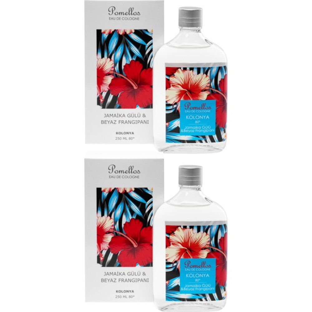 Pomellos Kolonya Jamaika Gülü &beyaz Frangipani 2 Adet (2X250 Ml, 80 Derece. Cam Şişe) Kolonya & Gülsuyu Fiyatı