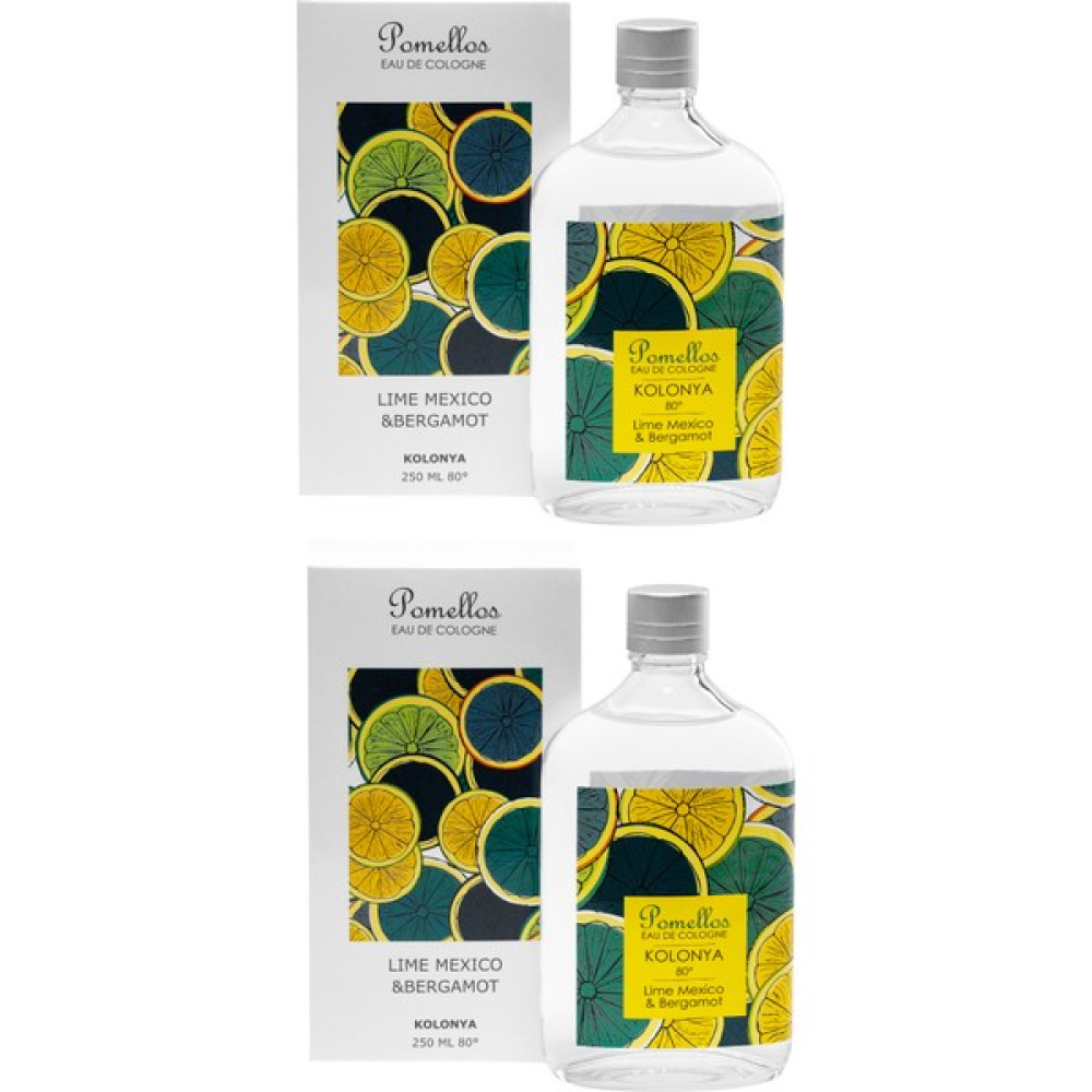 Pomellos Kolonya Lime Mexico & Bergamot 2 Adet (2X250 Ml, 80 Derece. Cam Şişe) Kolonya & Gülsuyu Fiyatı