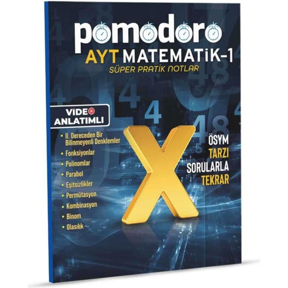 Pomodoro Eğitim Yayınları Pomodoro AYT Matematik-1 Konu Soru Süper Pratik Notlar Matematik Fiyatı