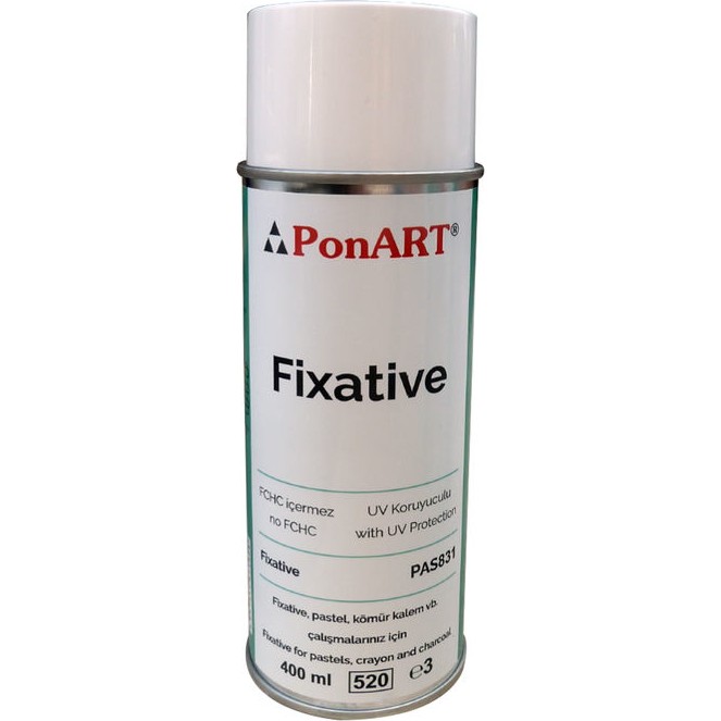 Ponart Fixative Sabitleyici Sprey 400 Ml. Tebeşir, Kömür, Pastel Yardımcı Malzeme Fiyatı