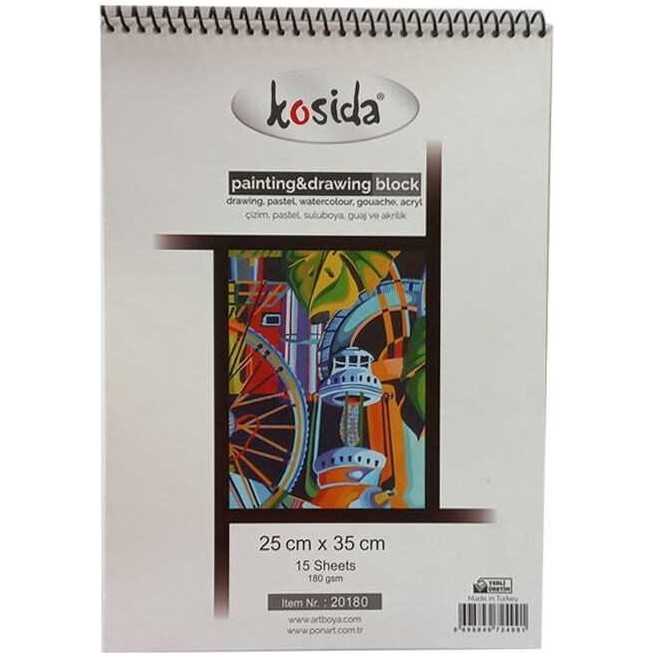 Ponart Kosida Painting & Drawing Block Resim Defteri Dokulu 25X35 Cm. 180 Gr. 15 Yp. (20-180) Defter & Kağıt Ürünleri Fiyatı