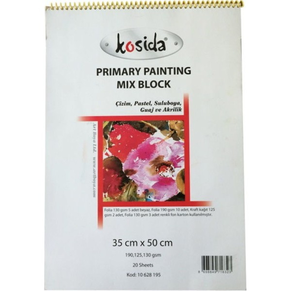 Ponart Kosida Primary Painting Mix Block 35X50 Karma Resim Defteri Resim Defteri Fiyatı