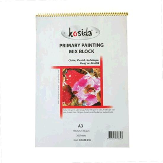 Ponart Kosida Primary Painting Mix Blok Spralli A3 Karma Resim Defteri Resim Defteri Fiyatı