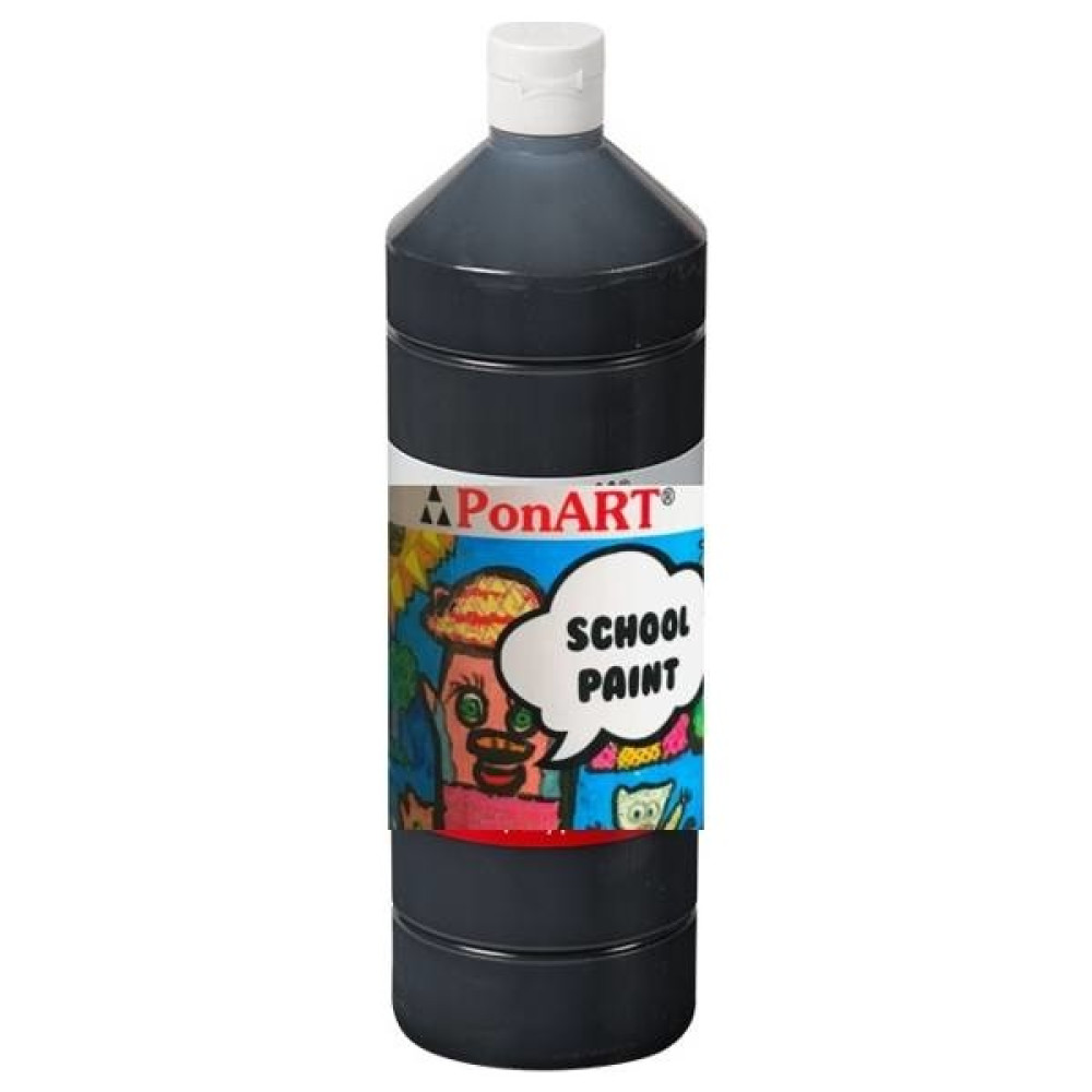 Ponart School Paint Tempera Guaj Boya 1000 ml. PSP-2260 SİYAH Guaj Boya Fiyatı
