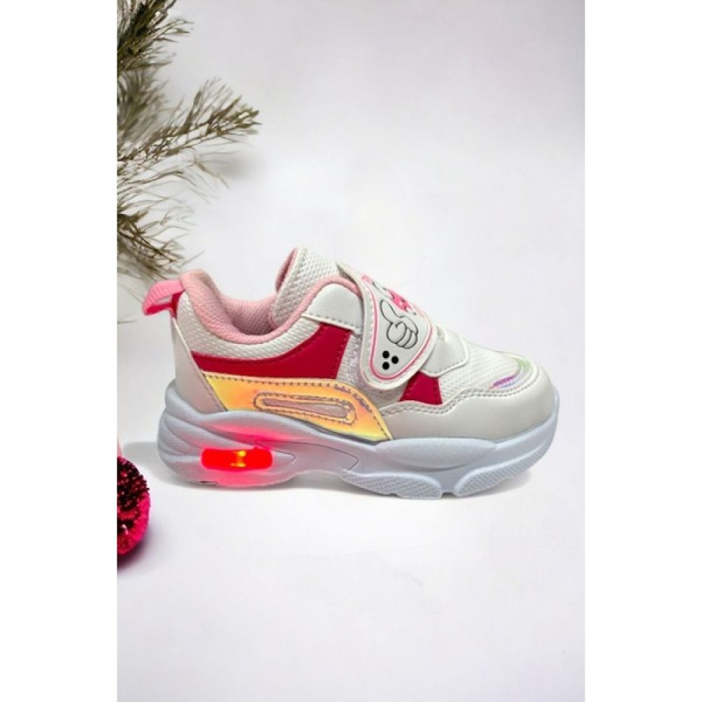 Ponchiq Memory Foam Tabanlı Işıklı Kız Çocuk Bebek Spor Sneakers Kız Çocuk Günlük Ayakkabısı Fiyatı