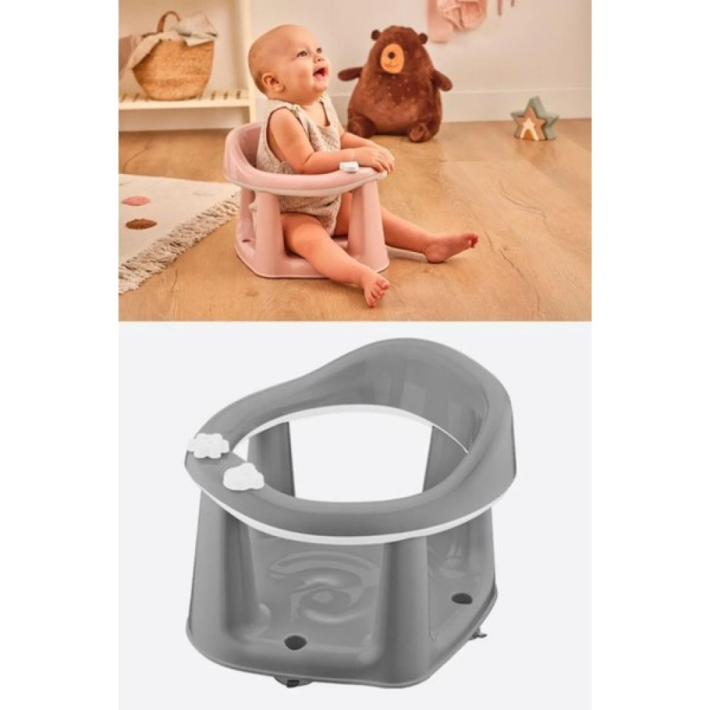 Ponçik Bebek Vakum Bebek Banyo Oturağı ve Mama Oturağı - Gri Bebek Banyo-Tuvalet Fiyatı