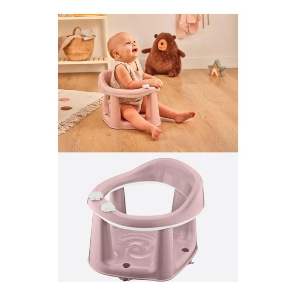 Ponçik Bebek Vakumlu Lüks Bebek Banyo Oturağı ve Mama Koltuğu - Pembe Bebek Banyo-Tuvalet Fiyatı