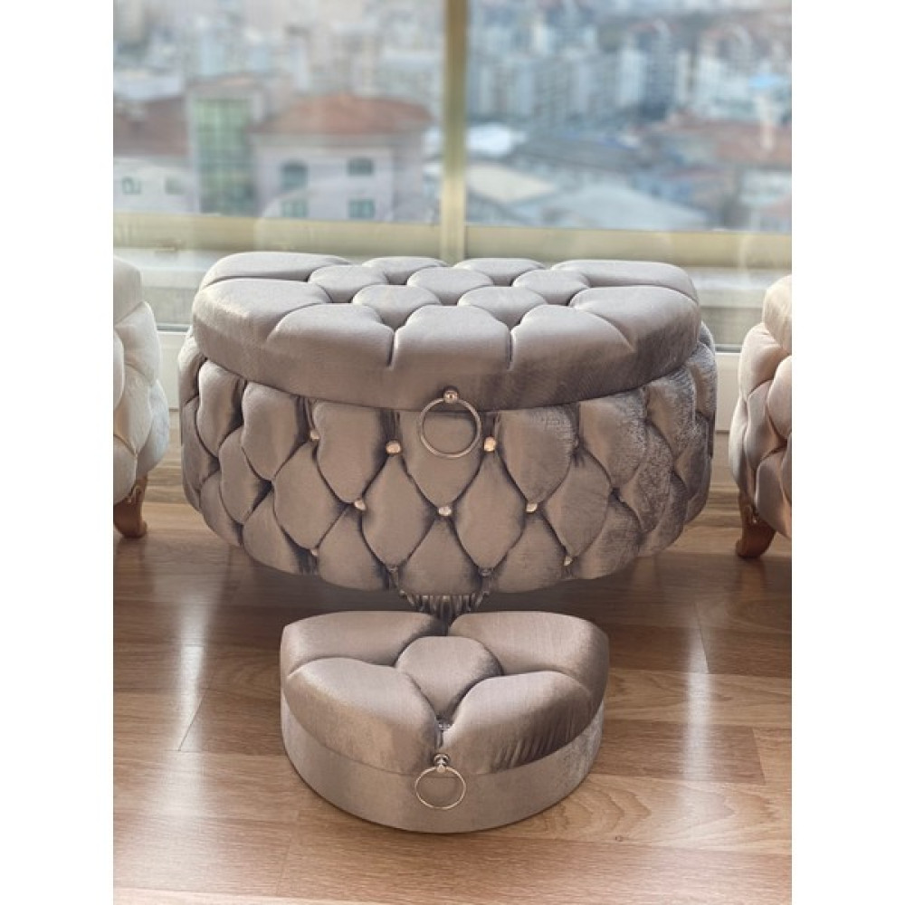 Ponçik Pazar 2'li Gelin Çeyiz Sandığı Çizgili Model - Gri Eşya Saklama / Düzenleme Fiyatı
