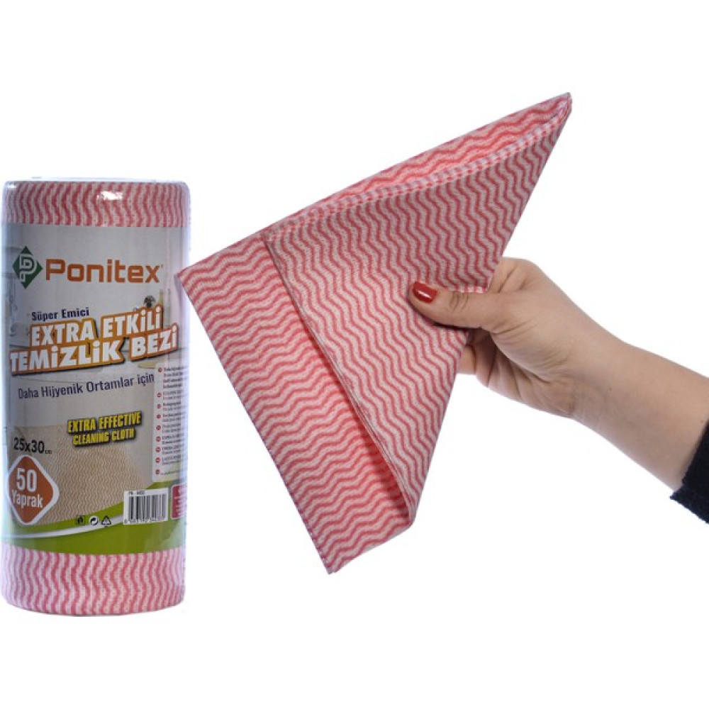 Ponitex 4450 (2 Adet) Süper Emici Perforeli Pratik Hassas Temizlik Bezi 50 Yaprak 25 x 30 cm Pembe Oto Boyaları Fiyatı