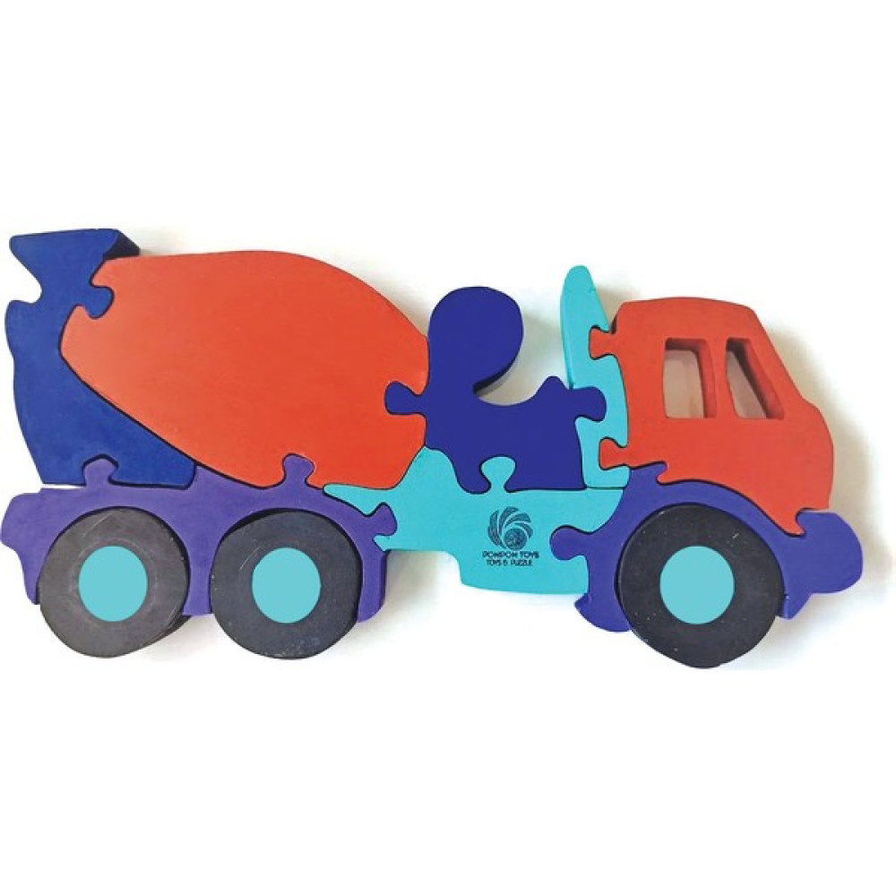 Ponpontoys Beton Mikseri Ahşap Puzzle Yapboz Bebek Oyuncakları Fiyatı