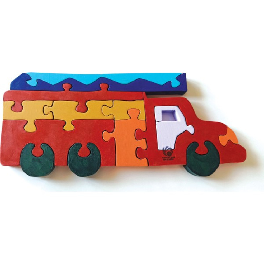 Ponpontoys Itfaiye Arabası Ahşap Puzzle Yapboz Bebek Oyuncakları Fiyatı