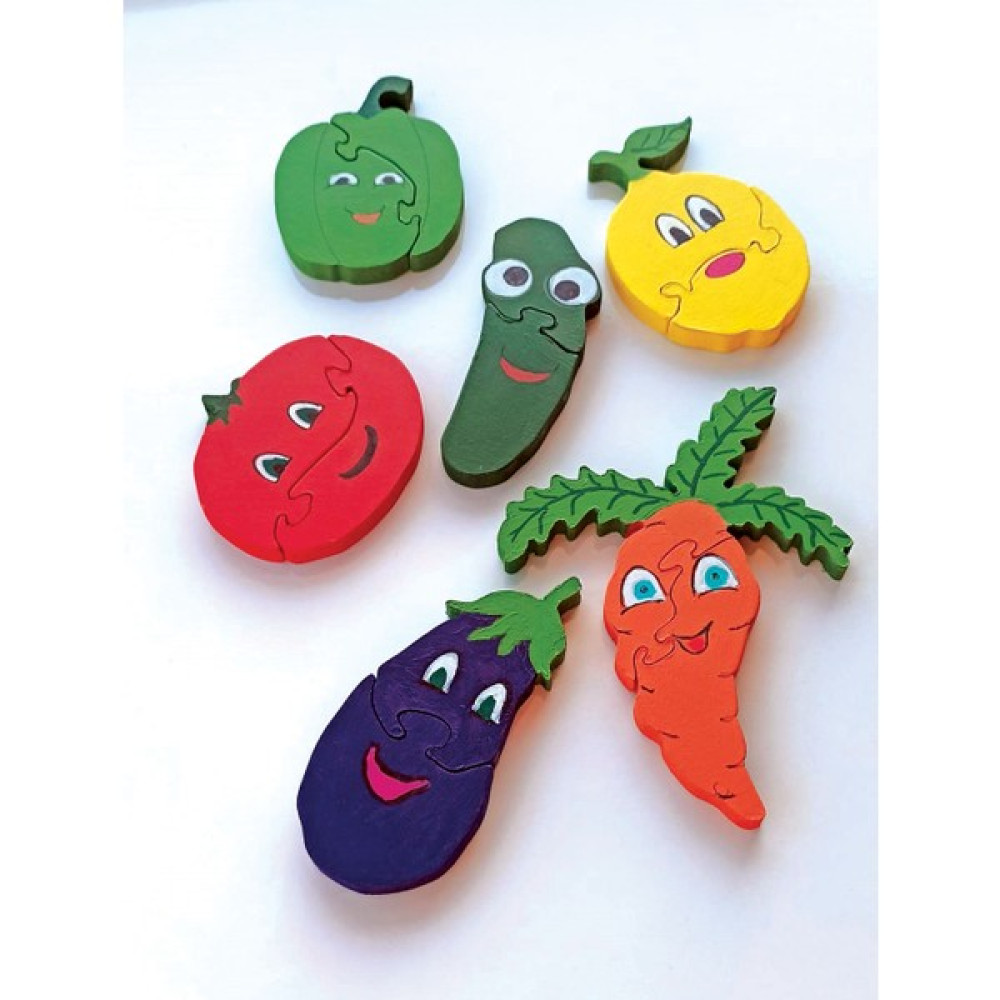 Ponpontoys Meyve Sebze Öğreniyorum Seti 2 Biber, Patlıcan, Domates, Havuç, Limon, Salatalık Ahşap Puzzle Yapboz - Yeşil - Sarı Bebek Oyuncakları Fiyatı