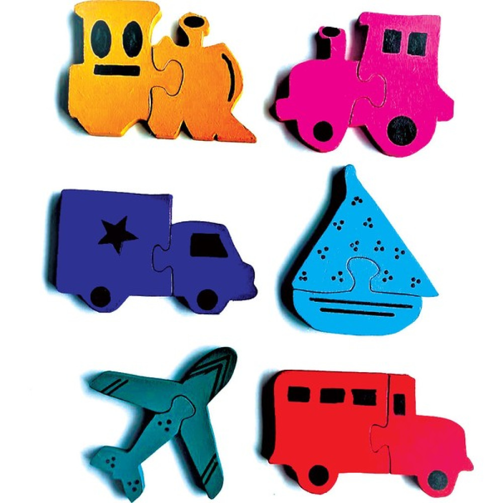 Ponpontoys Özel Eğitim Gören Çocuklar Için Ahşap Puzzle Yapboz Başlangıç Seti3 -Taşıt Araçları-Otobüs, Uçak, Kamyonet, Yelkenli,lokomotif, Traktör Bebek Oyuncakları Fiyatı