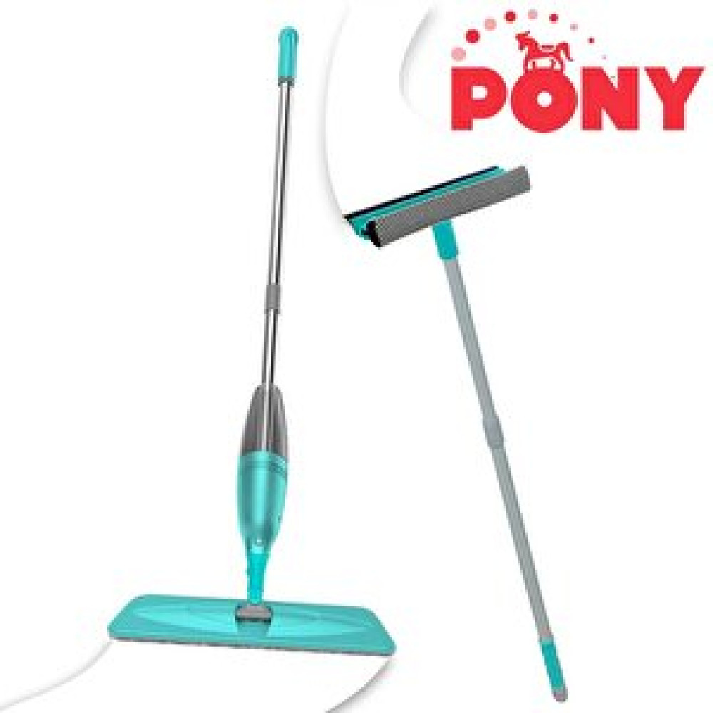 Pony Süper 2 Li̇ Sprey Mop + Teleskopi̇k Saplı Cam Si̇leceği̇ Çekçek Yeşi̇l Paspas Temi̇zli̇k Seti̇ Paspas Fiyatı