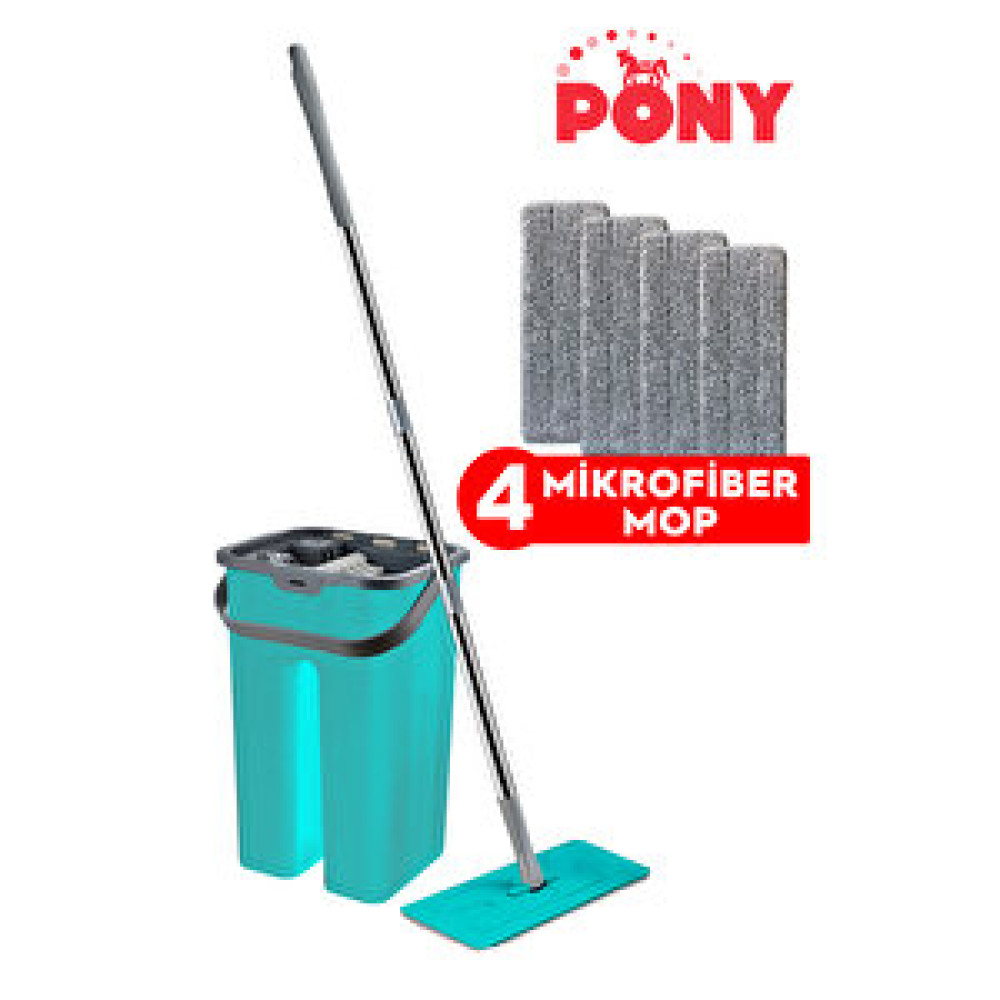 Pony Tablet Mop 4 Adet Mi̇krofi̇ber Mop Temi̇zli̇k Seti̇ Paspas Fiyatı