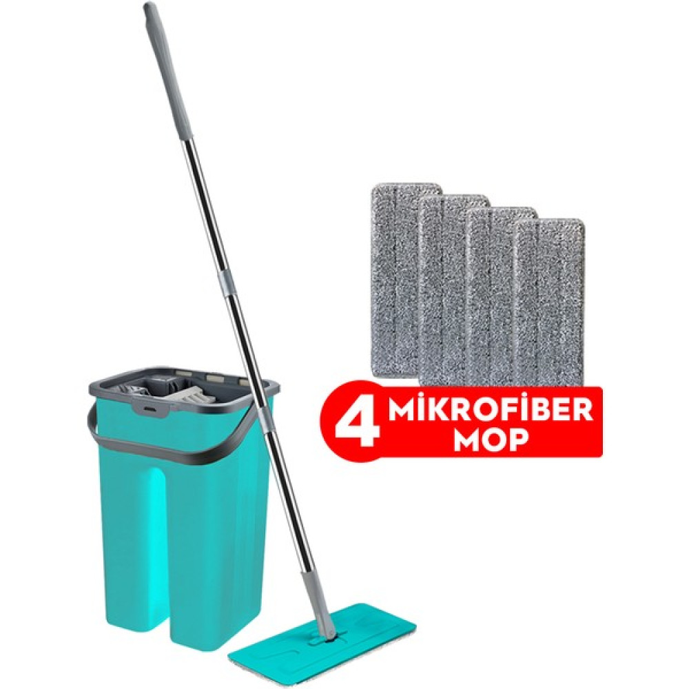 Pony Temizlik Seti Tablet Mop + Mikrofiber Mop Bez 4'lü Temizlik Malzemeleri Fiyatı