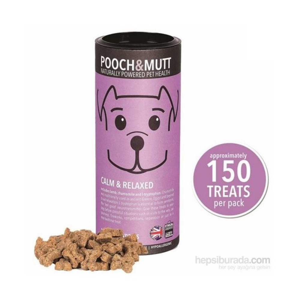Pooch & Mutt Calm & Relaxed Sakinleştirici Doğal Köpek Ödülü 150 Adet , Hipoalerjik, Elde Pişirilmiş, Doğal, Katkısız ) Evcil Hayvan Ürünleri Fiyatı