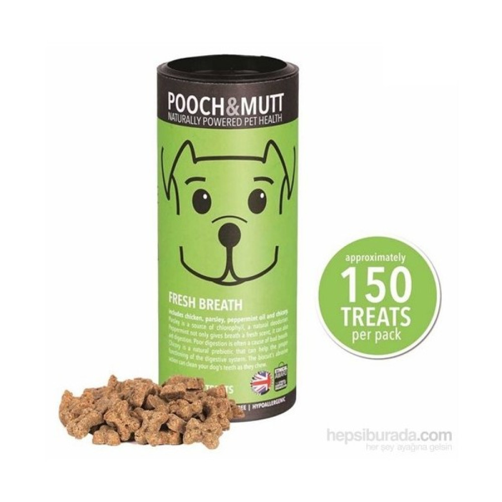 Pooch & Mutt Fresh Breath Ağız Kokusu Önleyici Köpek Ödülü 150 Adet , Hipoalerjik, Elde Pişirilmiş, Doğal, Katkısız ) Evcil Hayvan Ürünleri Fiyatı