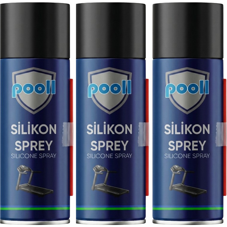 Pooll Koşu Bandı Yağı 400 ml Silikon Spreyi Emniyet Kemeri Spreyi Uzatma Hortumu+Yedek Başlık 3 Adet Diğer Fiyatı