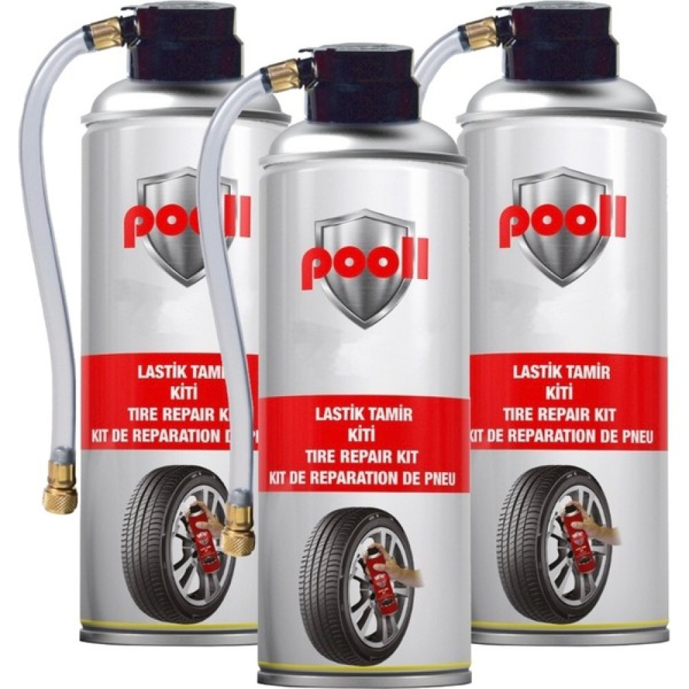POOLL Lastik Tamir Kiti Köpüğü 400 Ml 3 Adet Lastikler Fiyatı