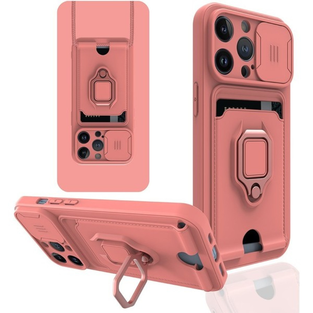 Pop Art Apple iPhone 13 Pro Kılıf Zuma Kartvizitli Yüzüklü Silikon - Pembe Cep Telefonu Kılıfı Fiyatı