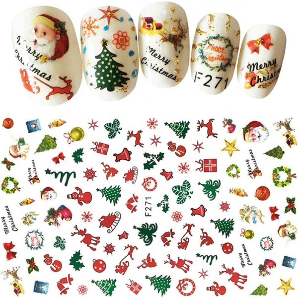 Pop Beauty Nail Art Tırnak Süsleme Sticker, Christmas(Yılbaşı),Tırnak Dövmesi, Tırnak Tattoo - Kırmızı Tırnak Bakımı Fiyatı