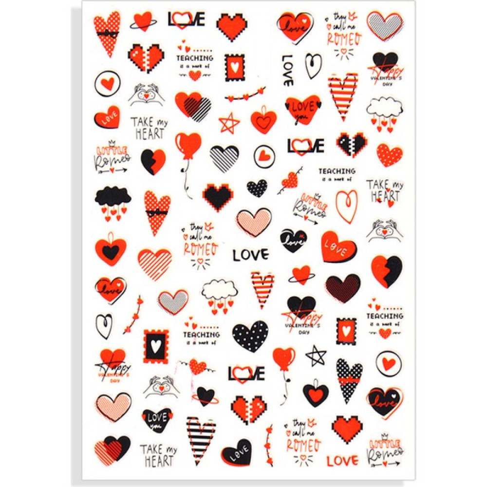 Pop Beauty Nail Art Tırnak Süsleme Sticker, Tırnak Dövmesi, Tırnak Tattoo - Siyah - Kırmızı Tırnak Bakımı Fiyatı