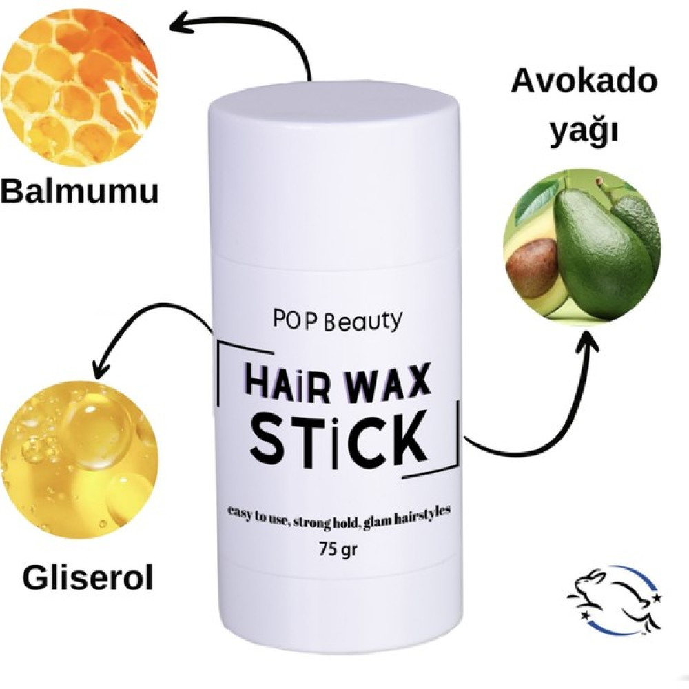 Pop Beauty Saç Şekillendirici Stick Wax, Hair Wax Stick, 75GR Saç Şekillendirici Krem Fiyatı
