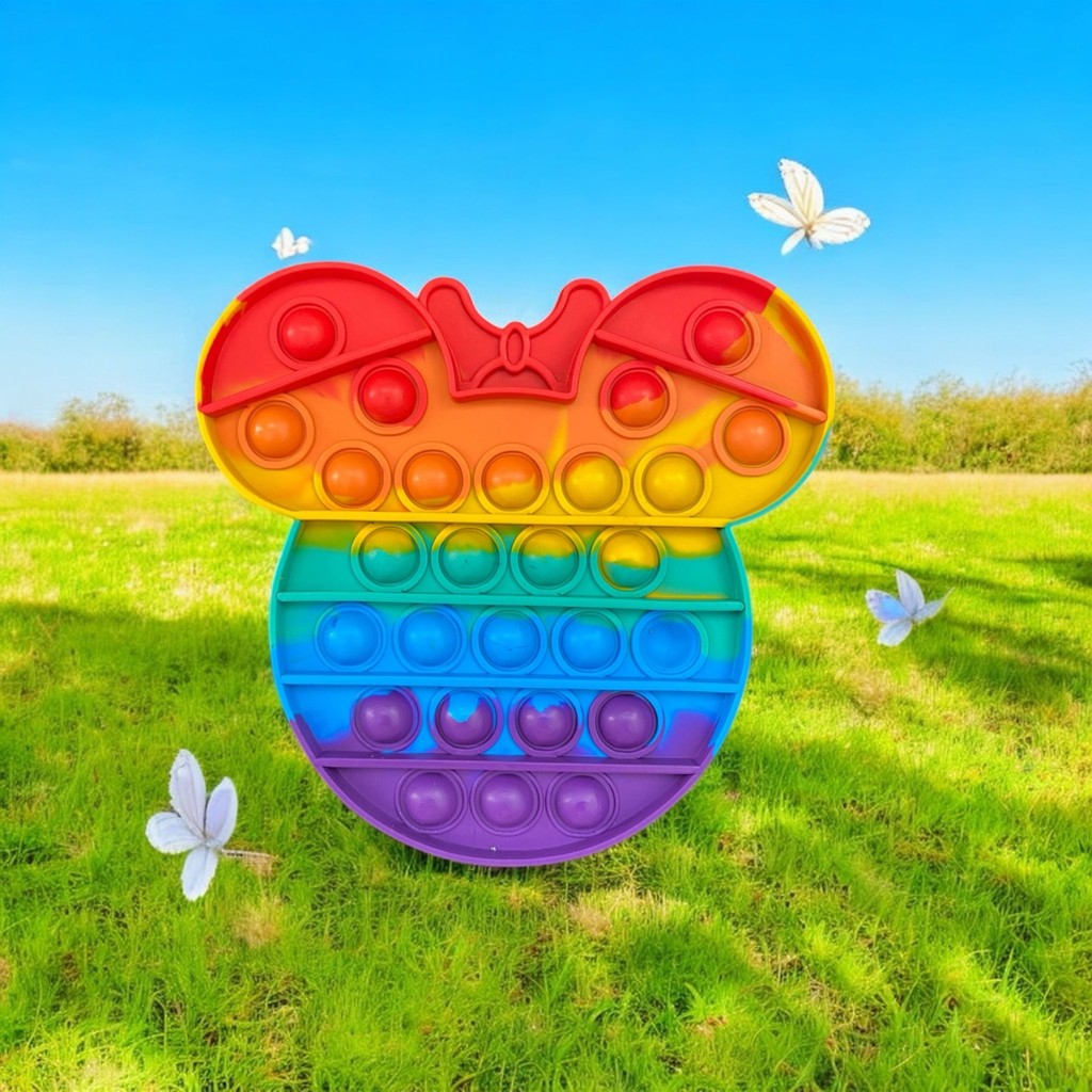 Pop It - Minnie Mouse Gökkuşağı Renk Duyusal Oyuncak Zihinsel Gelişim Popit - MICKEY Anne Bebek Oyuncak Fiyatı