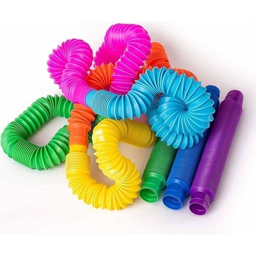 Pop Şeker PopŞeker Pop Tubes Pop Tube Popit 6 Ayrı Renk Esnek Tüp Boru Stres Giderici Oyuncak Kalın Malzeme Anne Bebek Oyuncak Fiyatı