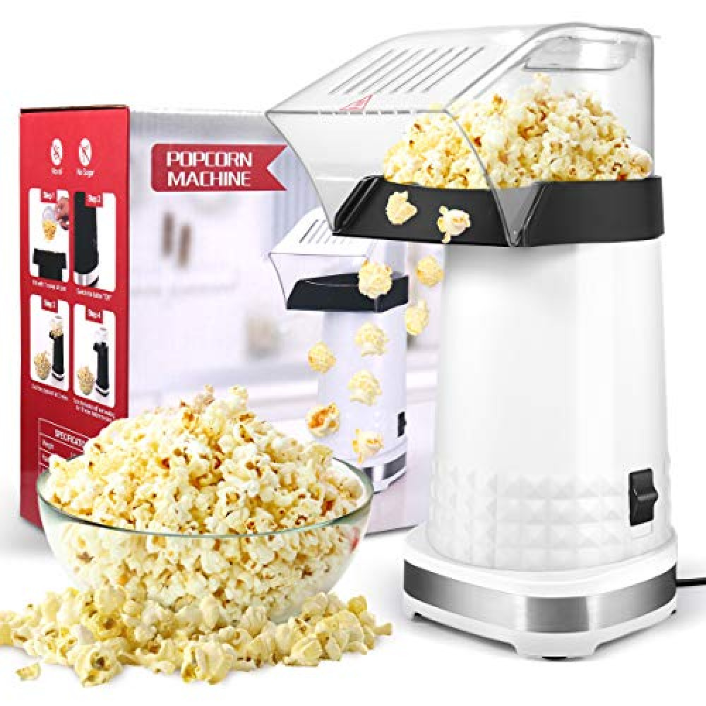 Popcorn Maker, 4.5 Quarts Fast Popping High Popping Rate Air Popper Popcorn Maker with On/Off Switch, No Oil, Easy to Clean & Mantain, BPA-Free Popcorn Machine, ETL Certified Popcorn Poppers for Home Popcorn Machines Fiyatı