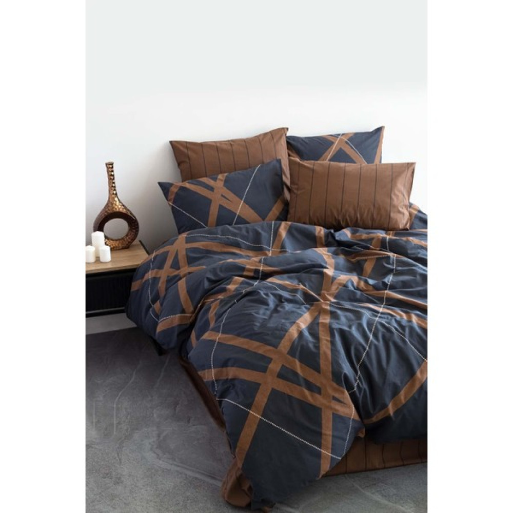 Poplin Çift Kişilik Nevresim Takımı - Istanbul Modern - 200 x 220 cm - Lacivert Nevresim Takımı Fiyatı