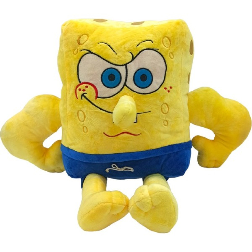 PopŞeker Sünger Bob Peluş Oyuncak 54CM. Peluş Oyuncak Öfkeli Sünger Bob Büyük Boy - Renkli Peluş Oyuncaklar Fiyatı