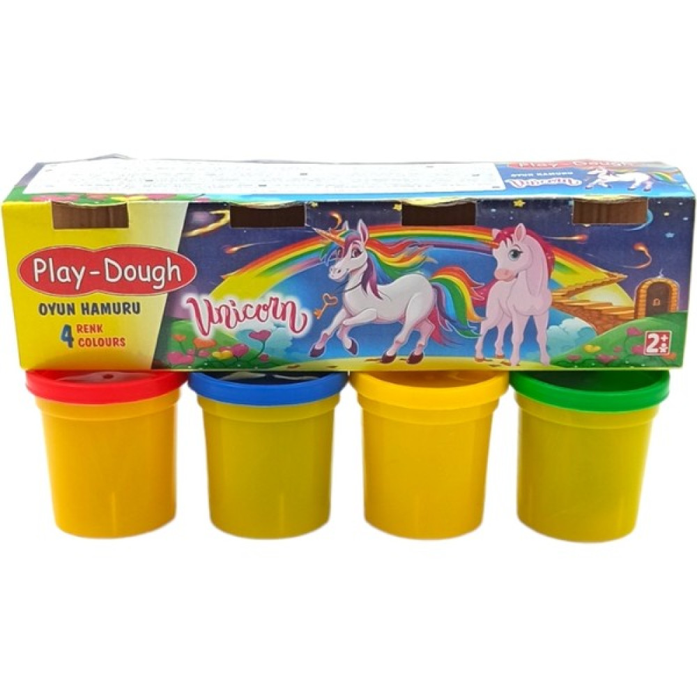 PopŞeker Unicorn 4'lü Doğal Oyun Hamuru Seti 100GR.X4 Renk Doğal Oyun Hamuru Seti Eğitici Oyuncak Fiyatı