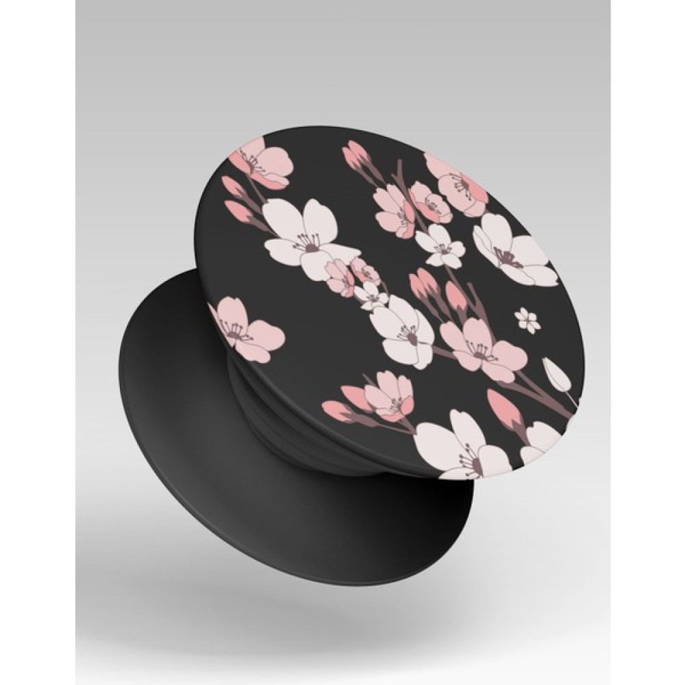 Popsocket Telefon Tutacağı Desenli Parmak Tutucu Popsoket - Floralblack Cep Telefonu Aksesuarı Fiyatı