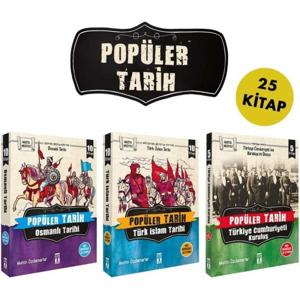Popüler Tarih Seti (25 Kitap) - Metin Özdamarlar Okul Öncesi Eğitici & Öğretici Kitaplar Fiyatı