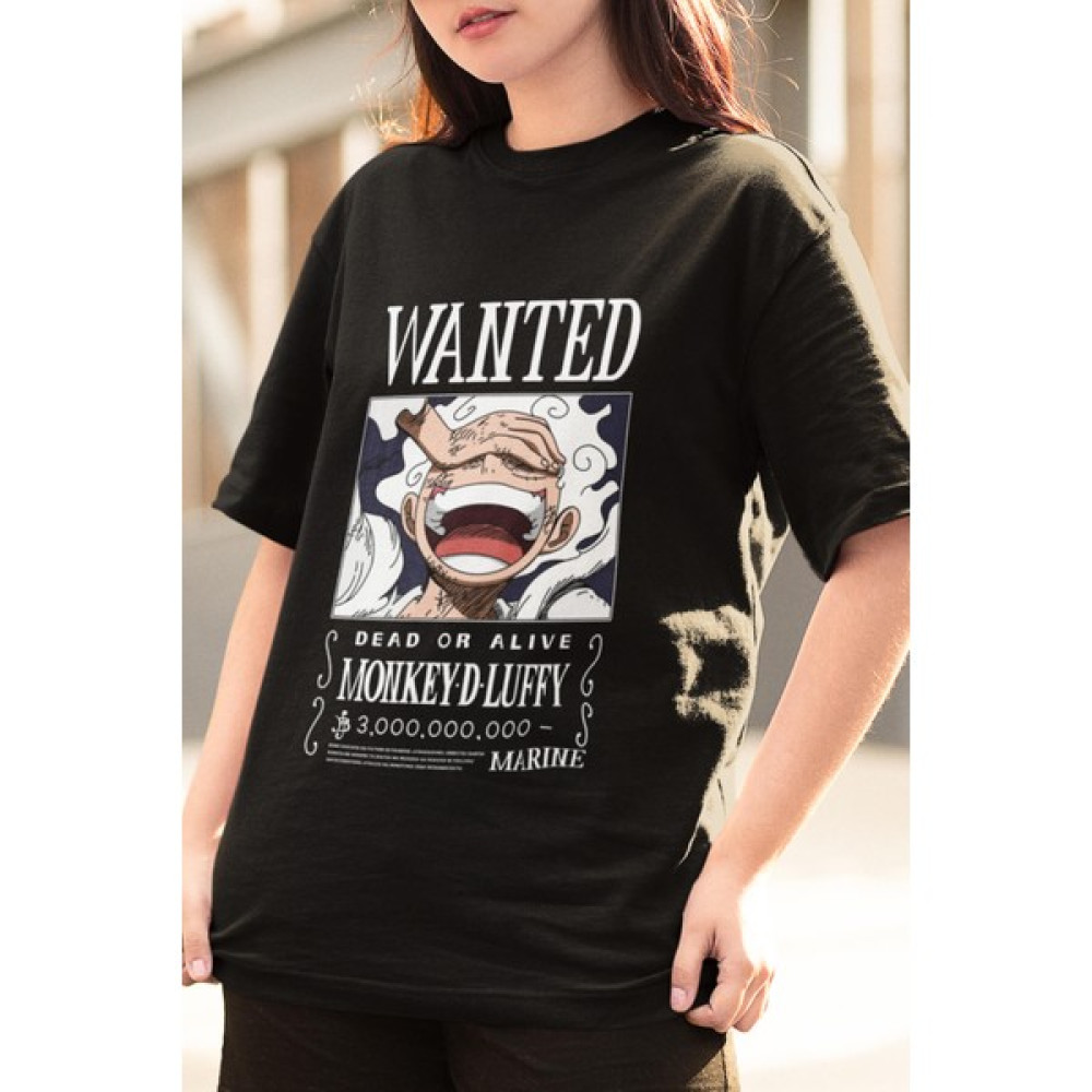 Populus Anime One Piece Luffy Gear 5 Wanted Tişört Erkek T-shirt Fiyatı