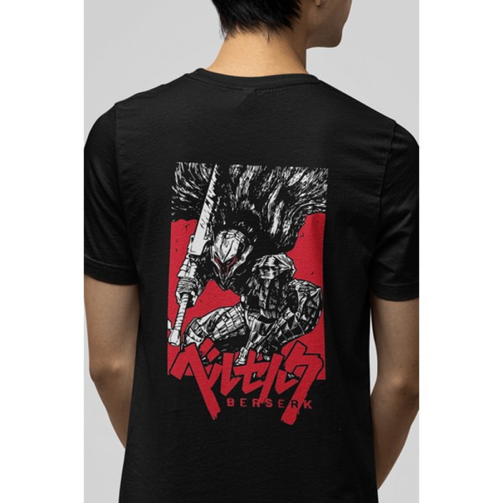 Populus Berserk Ön Arka Baskılı Red Desing Tişört Erkek T-shirt Fiyatı