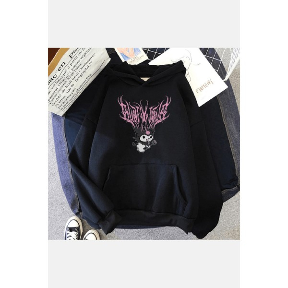 Populus Kuromi Kapşonlu Sweatshirt Bayan Sweatshirt Fiyatı