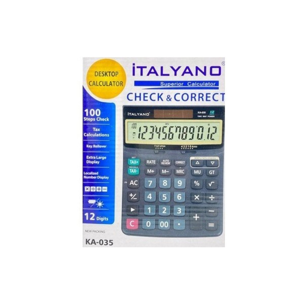Popvitrin 12 Haneli Orta Boy Hesap Makinası Italyano KA-035 Oto Boyaları Fiyatı
